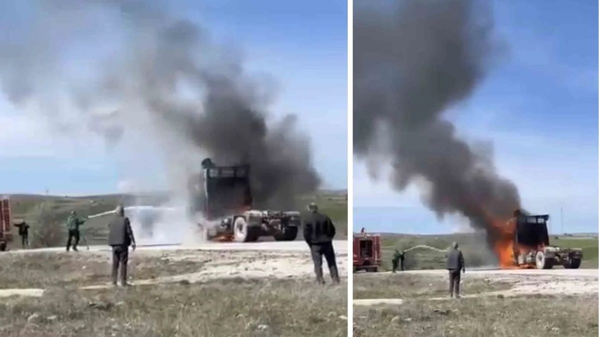 Kastamonu Şabanözü güzergahında seyir halindeki tırda çıkan yangın korku yarattı. İtfaiye müdahalesiyle söndürülen yang…