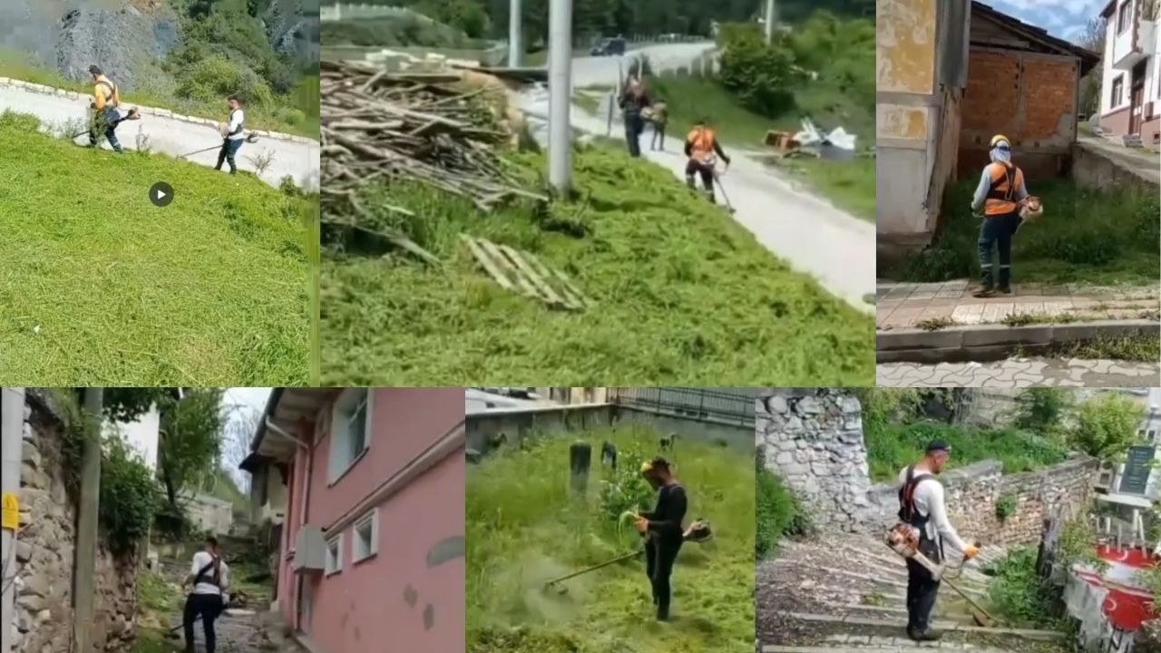 Kastamonu Akmescit'te Bayram Temizligi: Sokaklar Pırıl Pırıl